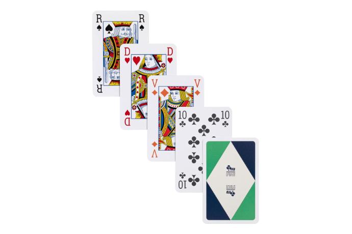 CARTES A JOUER COMPÉTITIONS BLEUES - DESIGN ANGLAIS